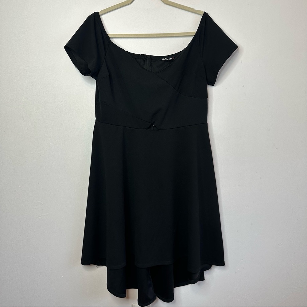 Charlotte Russe Plus Size Black Off The Shoulder Mini Dress Size 2X